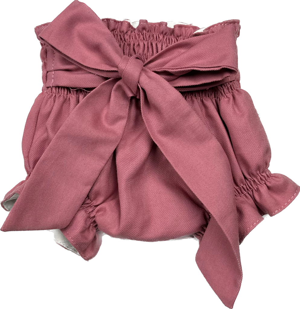 Tapa fraldas rosa velho C/ laço