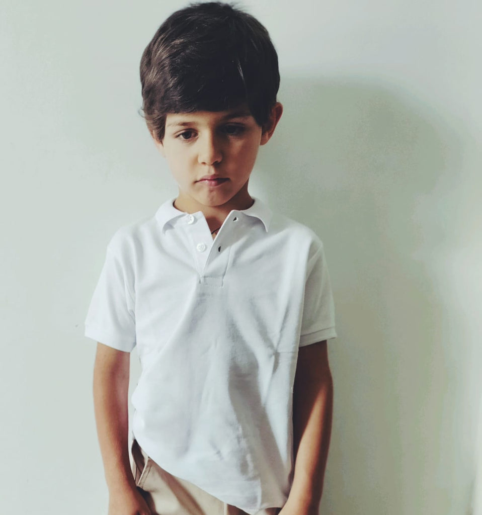Polo Branco piqué