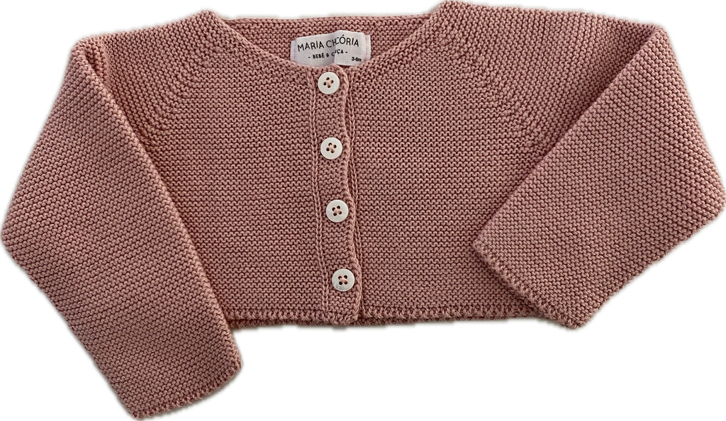 Bolero de malha rosa