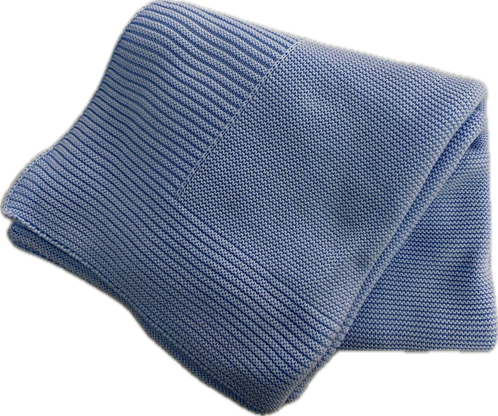Manta Malha Azul