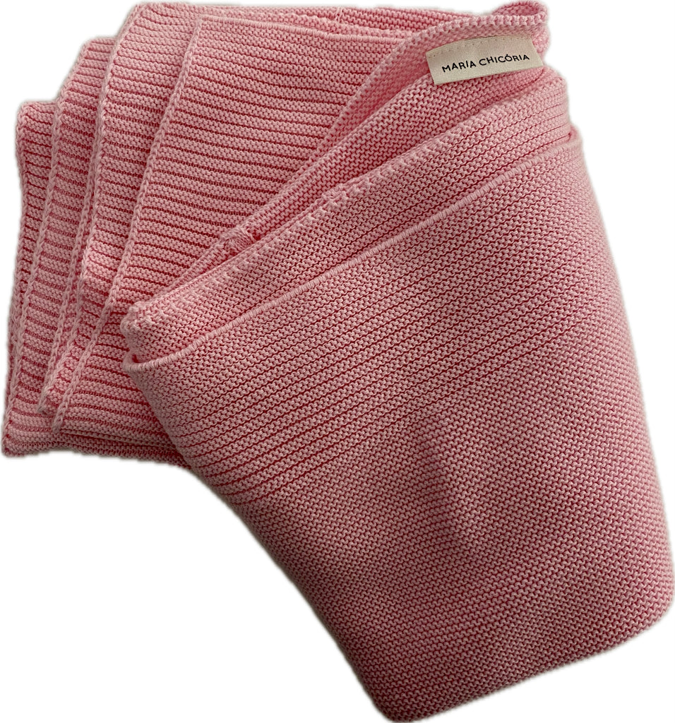 Manta Malha rosa