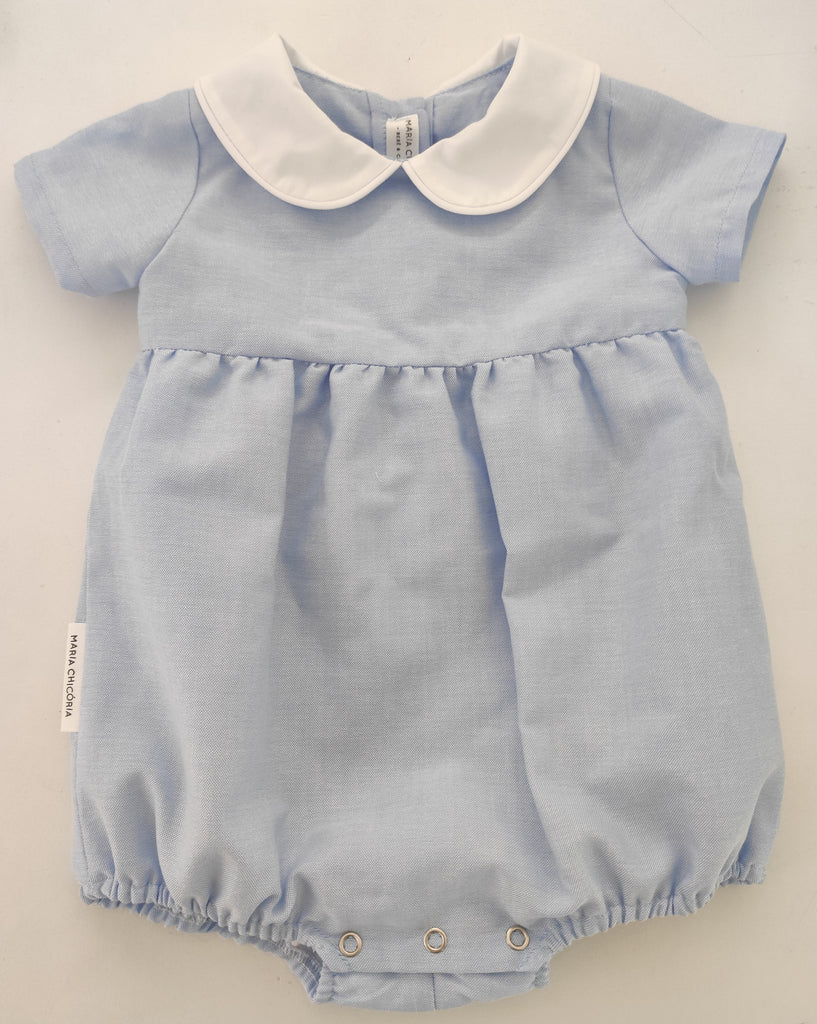 Fofo  Azul oxford Gola branco