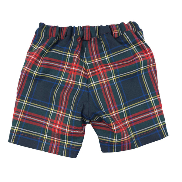 Calções Tartan Azul / Encarnado (6743354278087)