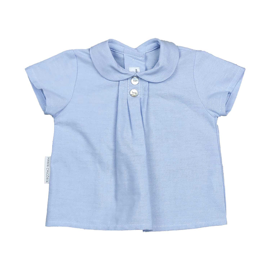 Camisa de Bebé Oxford  Azul (6743356571847)