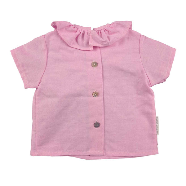 Camisa de Bebé Oxford  Rosa (6743357391047)