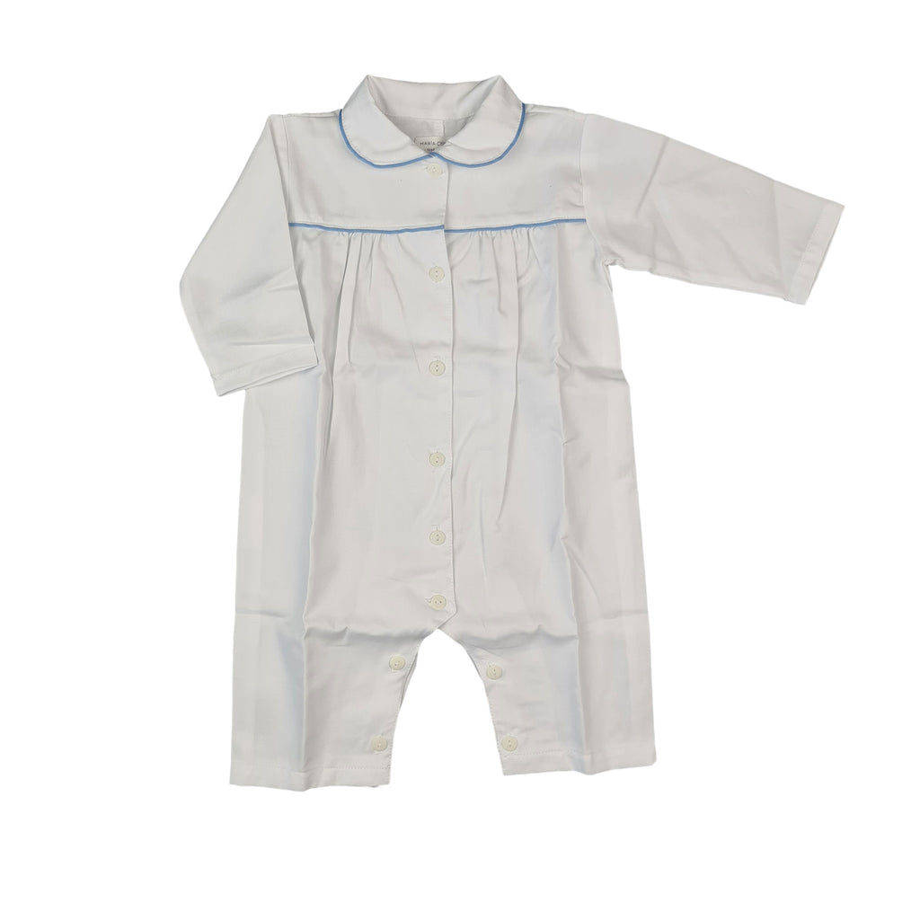 Pijama bébe branco e azul (6921938403527)