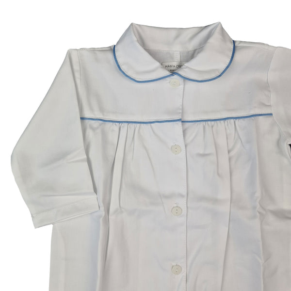 Pijama bébe branco e azul (6921938403527)